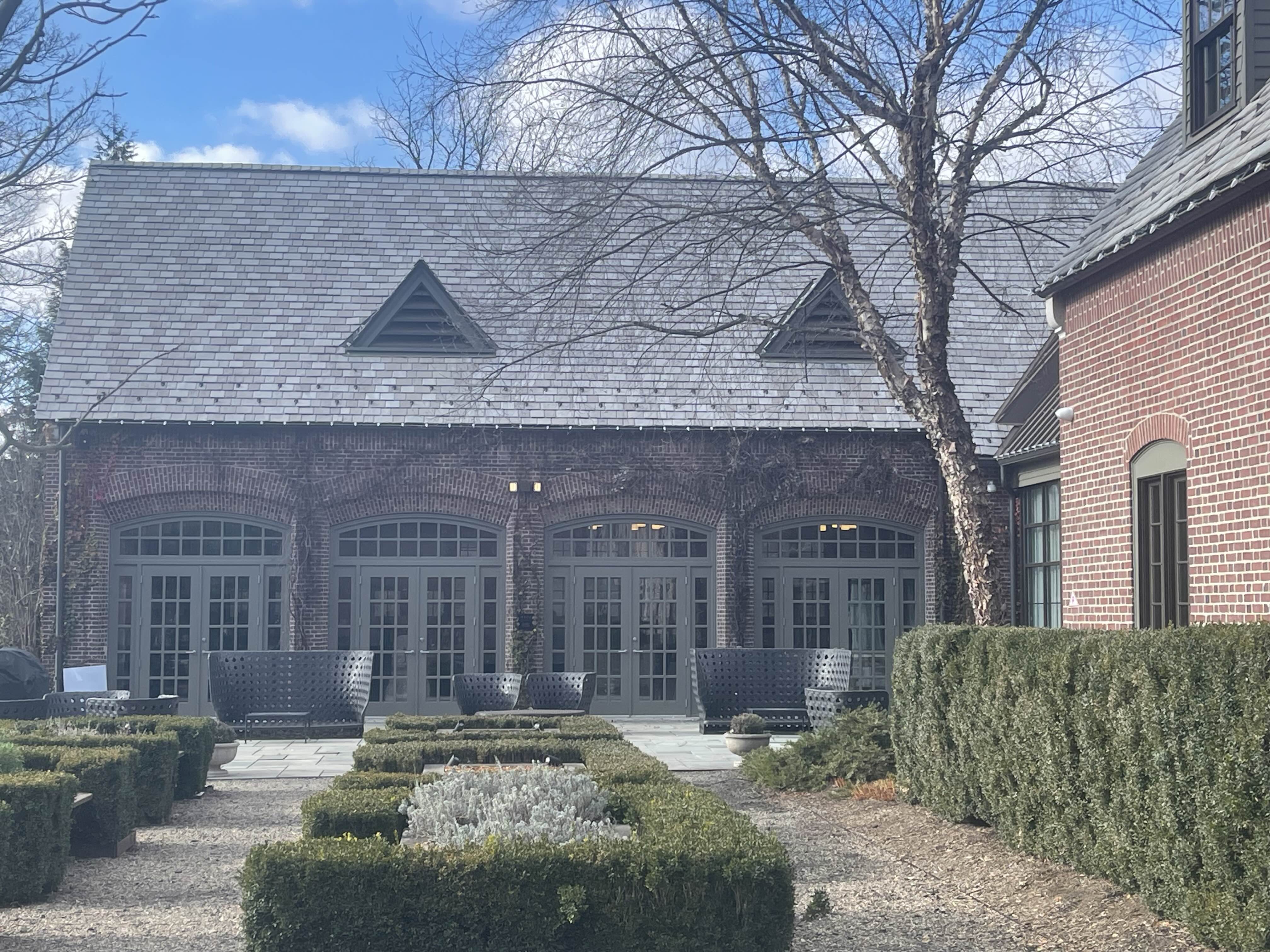 Natirar stone entrance and facade